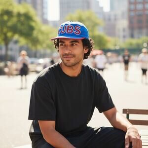 Vintage 80s MLB Chicago Cubs Baseball Hat Cap One Size OS Blue Red White